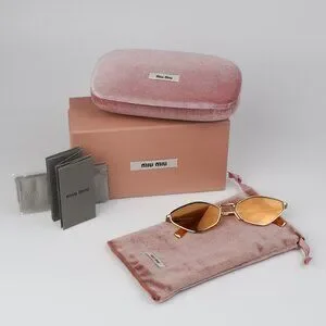 Miu Miu | Accessories | New Miu Miu Mu56zs 5ak4d Gold Orange